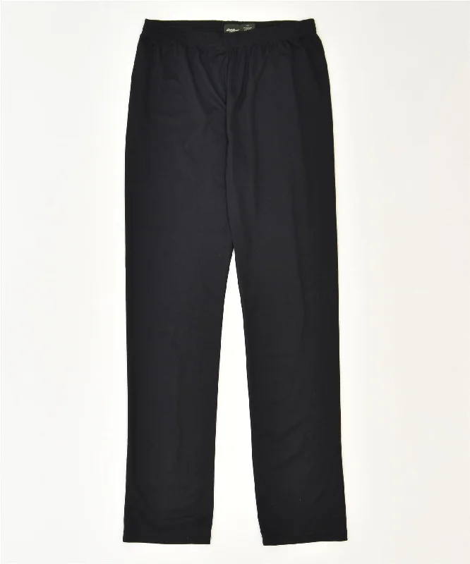 EDDIE BAUER Womens Tracksuit Trousers UK 8 Small Black Polyester