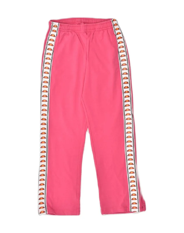 ELLESSE Womens Graphic Tracksuit Trousers UK 8 Small Pink Trousers Party Sparkling