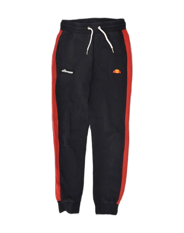 ELLESSE Womens Tracksuit Trousers Joggers UK 6 XS Navy Blue Colourblock Trousers Running Lightweight ELLESSE Womens Tracksuit Trousers Joggers UK 6 XS Navy Blue Colourblock Trousers Running Lightweight
