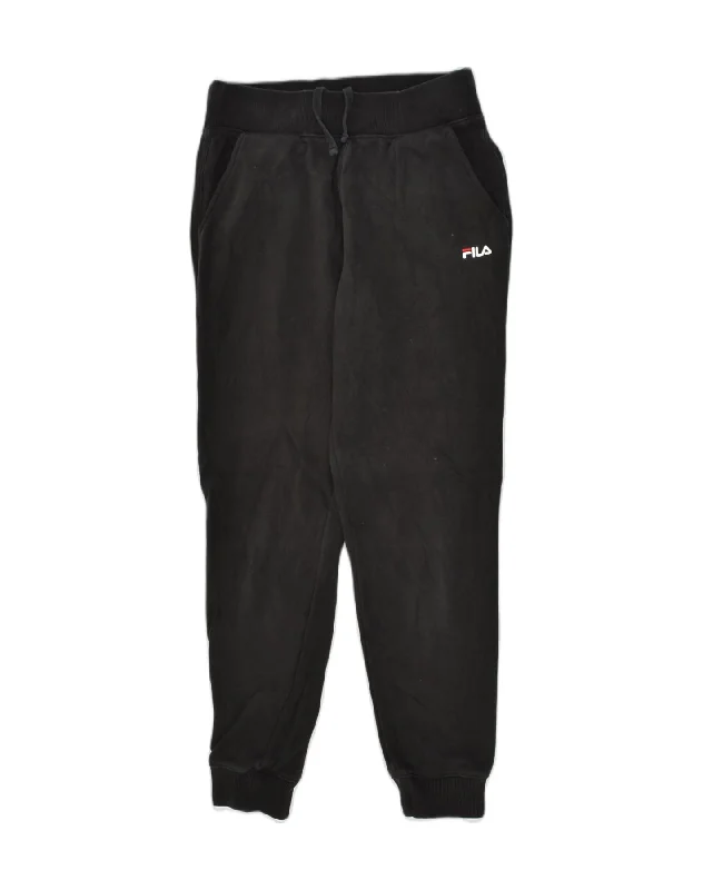 FILA Womens Tracksuit Trousers Joggers UK 10 Small Black Polyester Trousers Favorite Customer