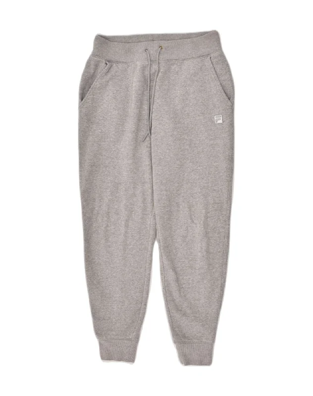 FILA Womens Tracksuit Trousers Joggers UK 14 Medium Grey Cotton Trousers Striped Patterned FILA Womens Tracksuit Trousers Joggers UK 14 Medium Grey Cotton Trousers Striped Patterned