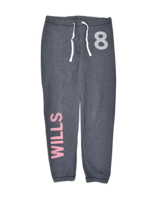 JACK WILLS Womens Graphic Tracksuit Trousers Joggers UK 8 Small Grey Trousers Floral Bohemian JACK WILLS Womens Graphic Tracksuit Trousers Joggers UK 8 Small Grey Trousers Floral Bohemian