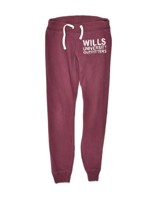 JACK WILLS Womens Graphic Tracksuit Trousers Joggers UK 8 Small Maroon Trousers luxurious premium JACK WILLS Womens Graphic Tracksuit Trousers Joggers UK 8 Small Maroon Trousers luxurious premium