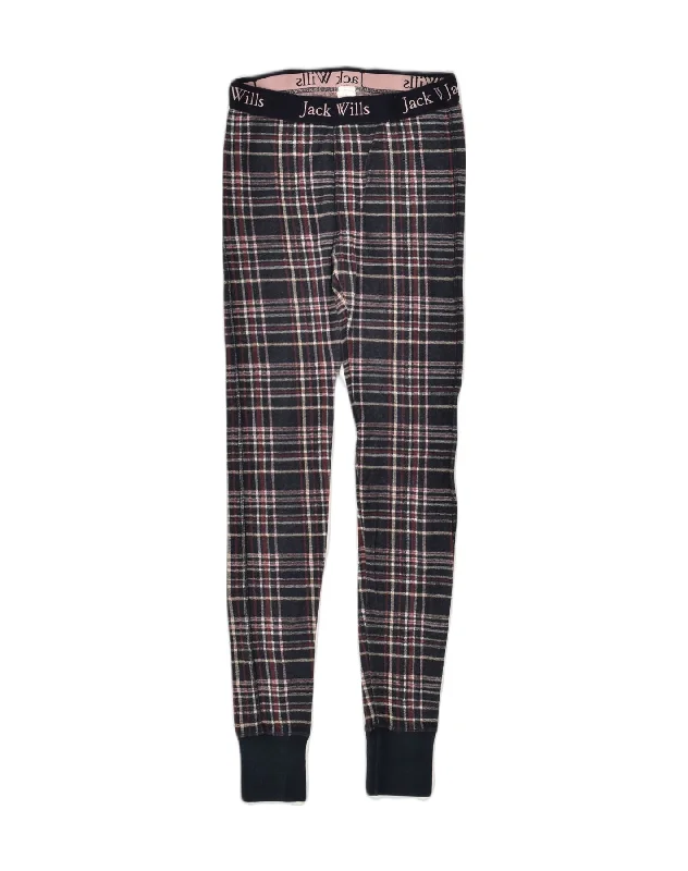JACK WILLS Womens Tracksuit Trousers Joggers UK 6 XS Navy Blue Check Trousers Pleated Formal JACK WILLS Womens Tracksuit Trousers Joggers UK 6 XS Navy Blue Check Trousers Pleated Formal