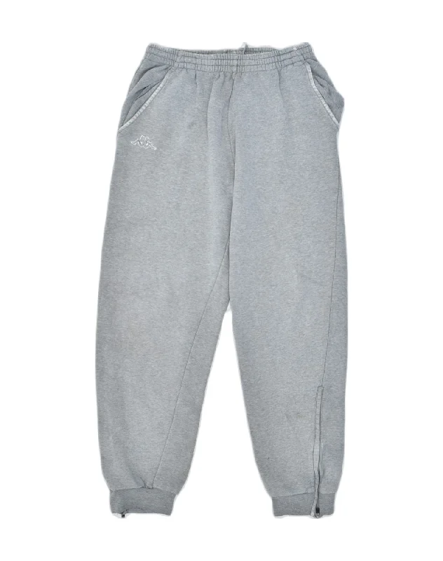 KAPPA Womens Tracksuit Trousers Joggers UK 16 Large Grey Cotton