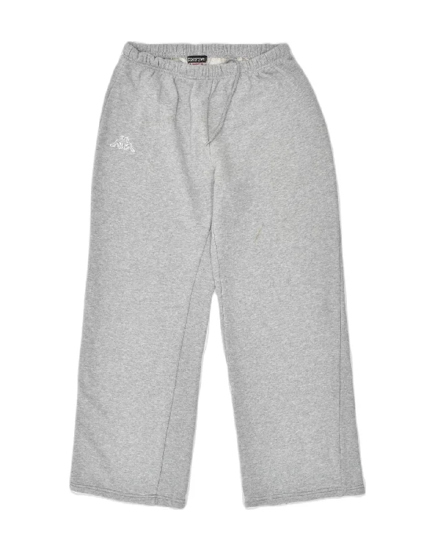 KAPPA Womens Tracksuit Trousers Large Grey Cotton