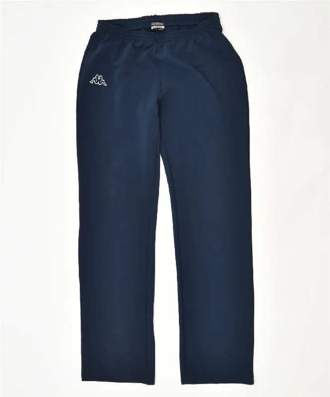 KAPPA Womens Tracksuit Trousers UK 14 Large Navy Blue