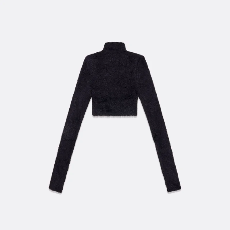 KNITTED HIGH COLLAR CROPPED SWEATER