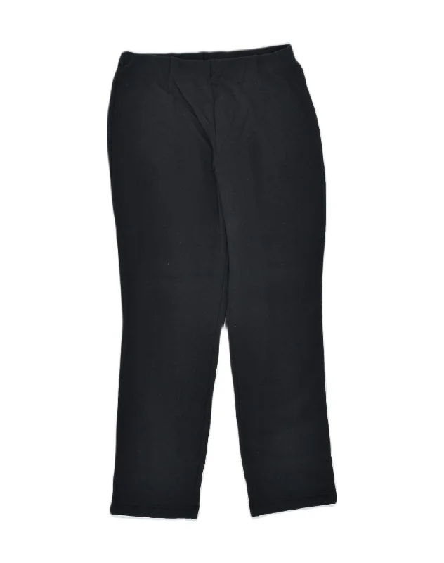 L.L.BEAN Womens Tracksuit Trousers Medium Black Cotton