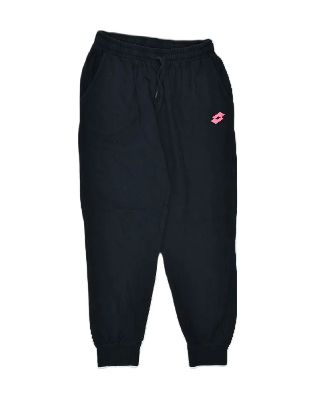 LOTTO Womens Tracksuit Trousers Joggers  Medium Black Cotton