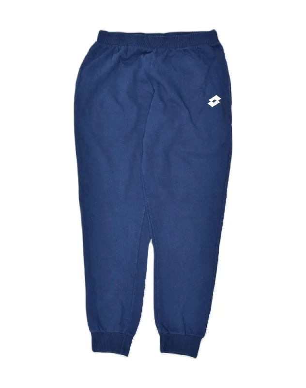 LOTTO Womens Tracksuit Trousers Joggers UK 12 Medium Blue Cotton