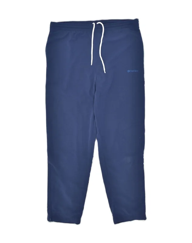 LOTTO Womens Tracksuit Trousers UK 10 Small Navy Blue Polyester