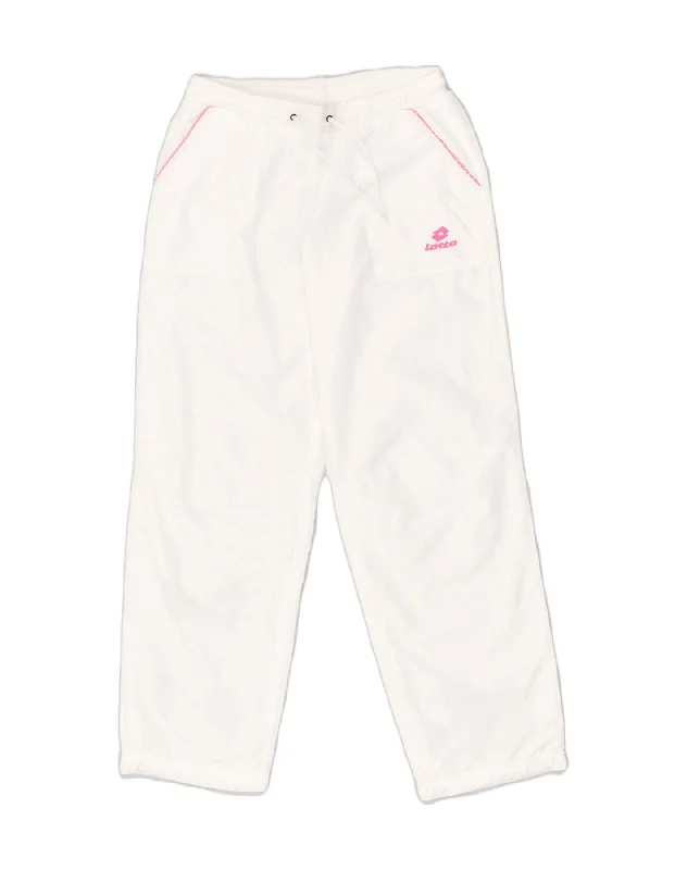 LOTTO Womens Tracksuit Trousers UK 12 Medium White Polyester Trousers Travel Practical LOTTO Womens Tracksuit Trousers UK 12 Medium White Polyester Trousers Travel Practical