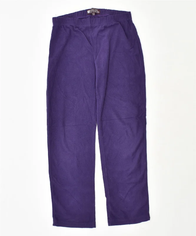 MOUNTAIN WAREHOUSE Womens Fleece Tracksuit Trousers UK 10 Small Purple