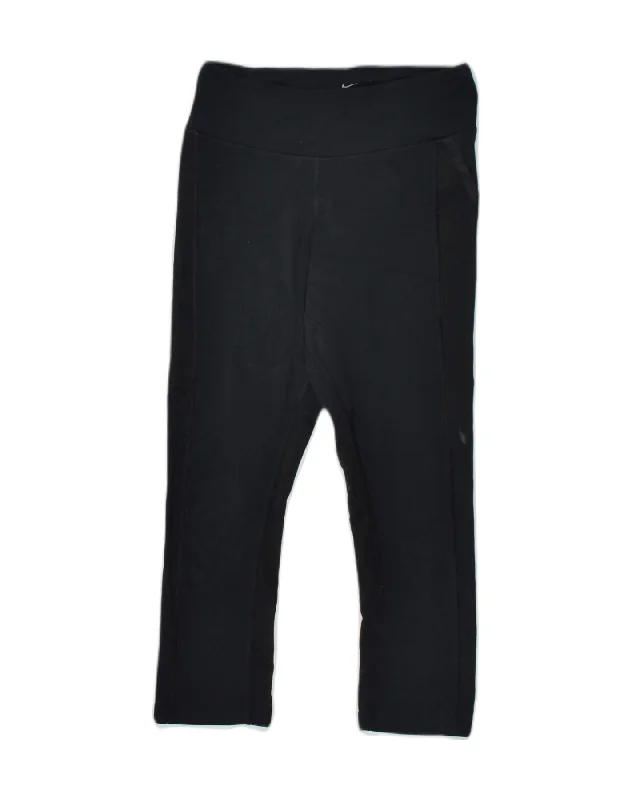 NIKE Womens Dri Fit Tracksuit Trousers UK 12 Medium Black Polyester Trousers versatile all-occasion NIKE Womens Dri Fit Tracksuit Trousers UK 12 Medium Black Polyester Trousers versatile all-occasion