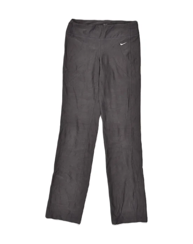 NIKE Womens Dri Fit Tracksuit Trousers UK 6 XS Grey Polyester Trousers Top Rated