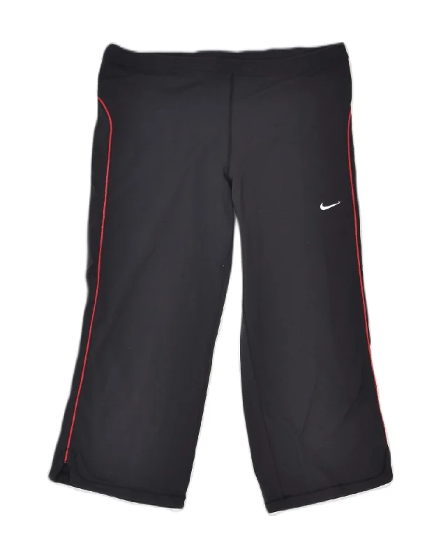 NIKE Womens Tracksuit Trousers UK 10/12 Medium Black Polyester