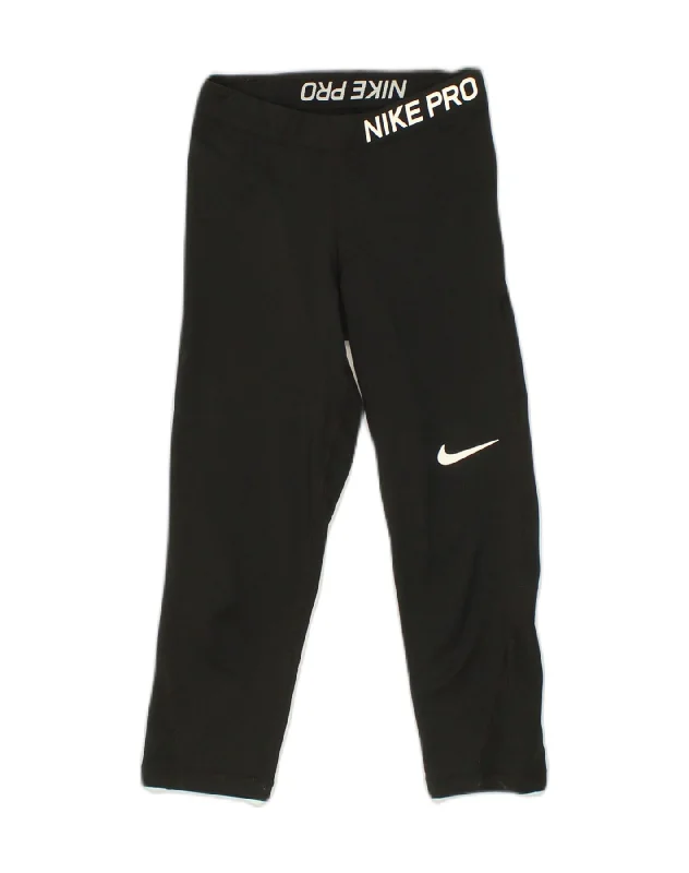 NIKE Womens Tracksuit Trousers UK 6 XS Black Polyester Trousers cozy soft