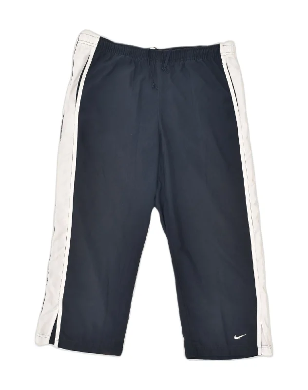 NIKE Womens Tracksuit Trousers US 8/10 Medium Navy Blue Polyester Trousers versatile all-occasion NIKE Womens Tracksuit Trousers US 8/10 Medium Navy Blue Polyester Trousers versatile all-occasion