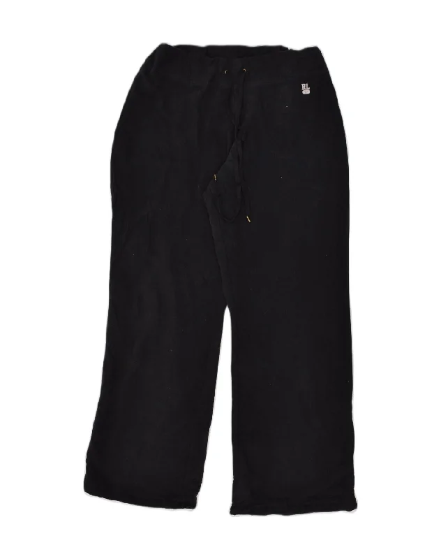 POLO RALPH LAUREN Womens Tracksuit Trousers XL Black Cotton Trousers Versatile Stylish POLO RALPH LAUREN Womens Tracksuit Trousers XL Black Cotton Trousers Versatile Stylish