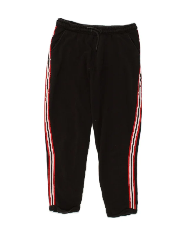 PULL & BEAR Womens Tracksuit Trousers Large Black Trousers Summer Linen