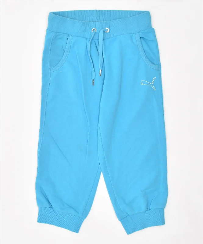 PUMA Womens Capri Tracksuit Trousers UK 10 Small Turquoise