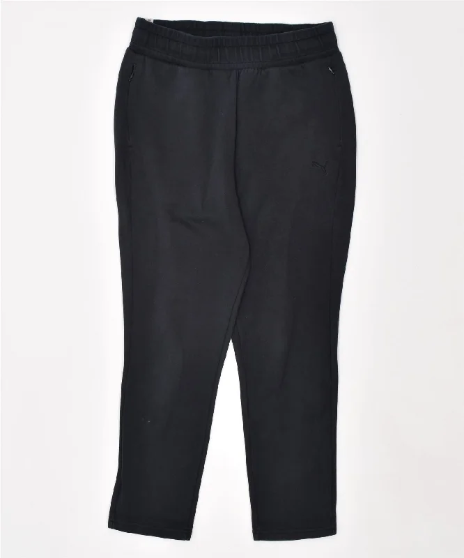 PUMA Womens Graphic Tracksuit Trousers UK 10 Small Black