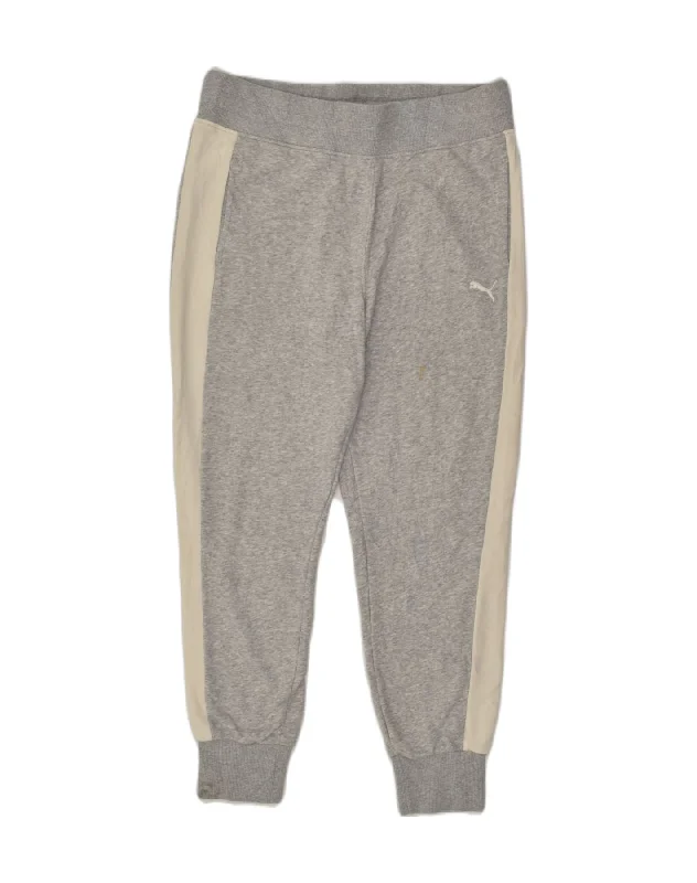 PUMA Womens Tracksuit Trousers Joggers UK 18 XL Grey Colourblock Cotton Trousers Velvet Soft PUMA Womens Tracksuit Trousers Joggers UK 18 XL Grey Colourblock Cotton Trousers Velvet Soft