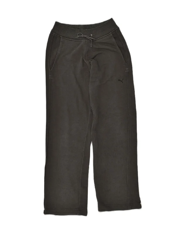 PUMA Womens Tracksuit Trousers UK 10 Small  Grey Cotton Trousers Cargo Utility