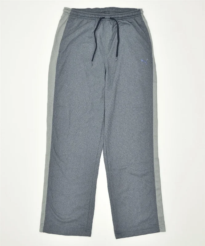 PUMA Womens Tracksuit Trousers UK 14 Large Grey Polyester