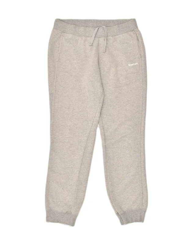REEBOK Womens Tracksuit Trousers Joggers UK 12 Medium Grey Polyester Trousers sophisticated sleek REEBOK Womens Tracksuit Trousers Joggers UK 12 Medium Grey Polyester Trousers sophisticated sleek