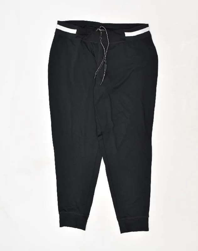 REEBOK Womens Tracksuit Trousers Joggers UK 18 XL Black Polyester