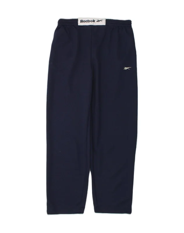 REEBOK Womens Tracksuit Trousers US 4 Small Navy Blue Polyester Trousers trendy modern REEBOK Womens Tracksuit Trousers US 4 Small Navy Blue Polyester Trousers trendy modern