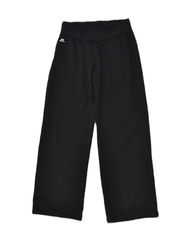 RUSSELL ATHLETIC Womens Tracksuit Trousers UK 14 Medium Black Polyester Trousers Print Floral RUSSELL ATHLETIC Womens Tracksuit Trousers UK 14 Medium Black Polyester Trousers Print Floral