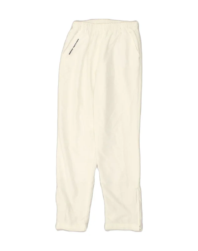 SERGIO TACCHINI Womens Tracksuit Trousers UK 14 Large White Polyester High Waist Slim Fit Ankle Length SERGIO TACCHINI Womens Tracksuit Trousers UK 14 Large White Polyester High Waist Slim Fit Ankle Length
