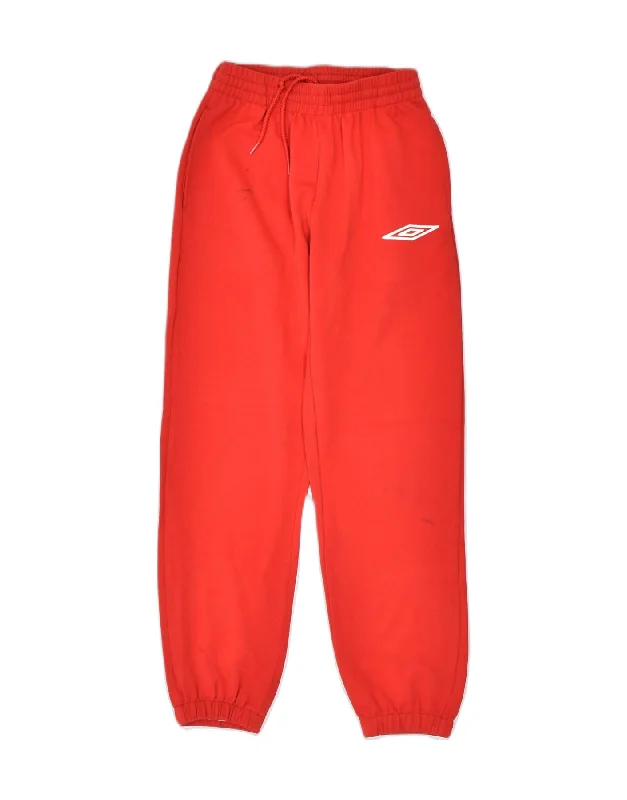 UMBRO Womens Tracksuit Trousers Joggers UK 6 XS Red Polyester