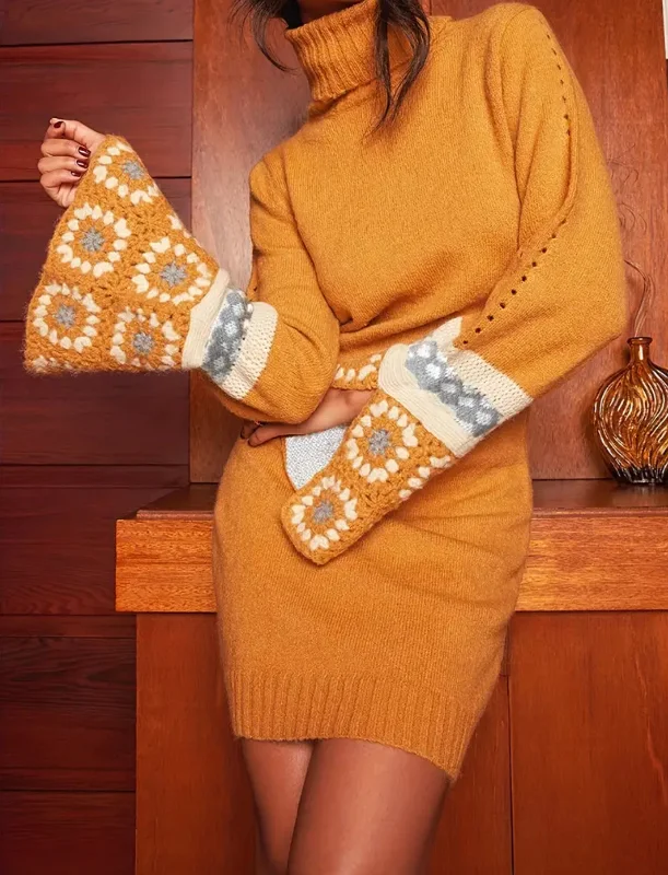 Vintage Inspired Sweater Dress