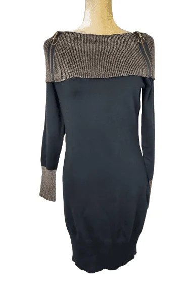 No Boundaries women's black and silver sweater dress size L (11-13)