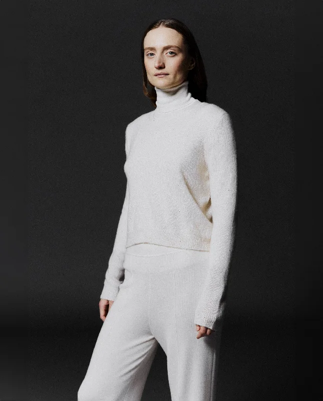 Cashmere-Mischung Pullover in Schwarz - Kastiger Schnitt Elbow Length Sleeve