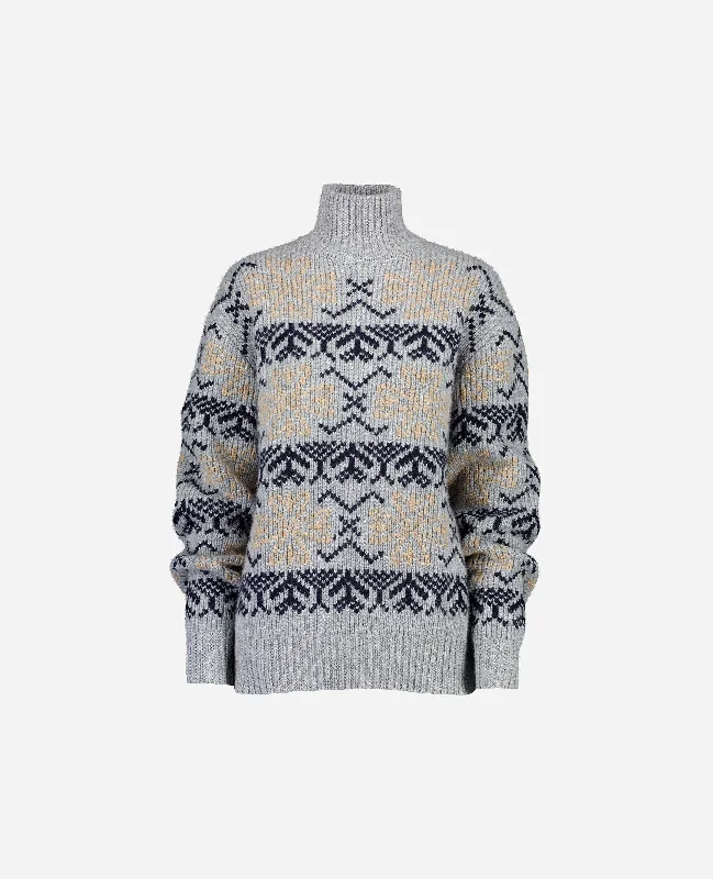 Woll-Mischung Pullover in Mischfarbe - Lockerer Schnitt dolman Sleeve Top