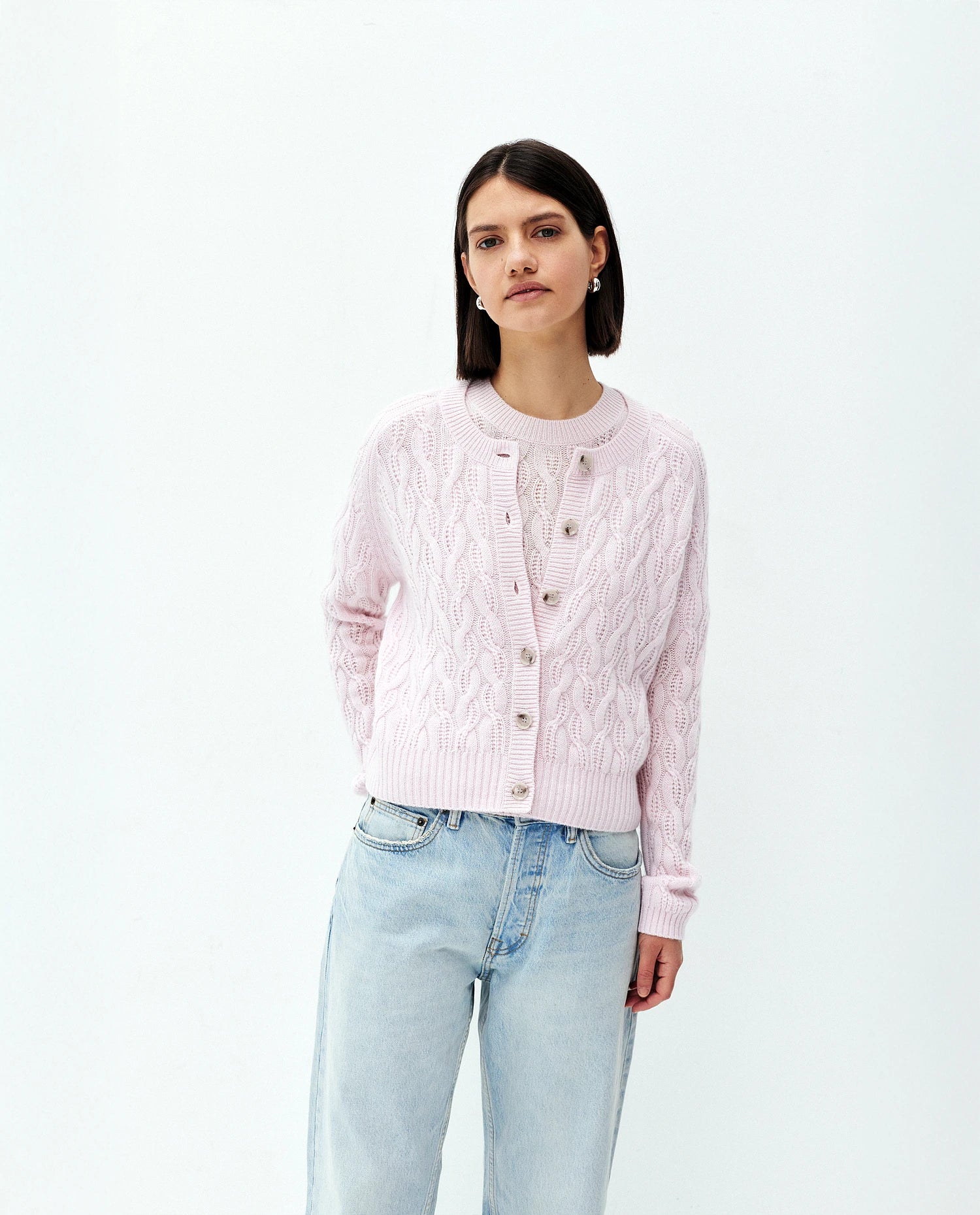 Cashmere Pullover in Rose - Kastiger Schnitt Wide Sleeve Pullover