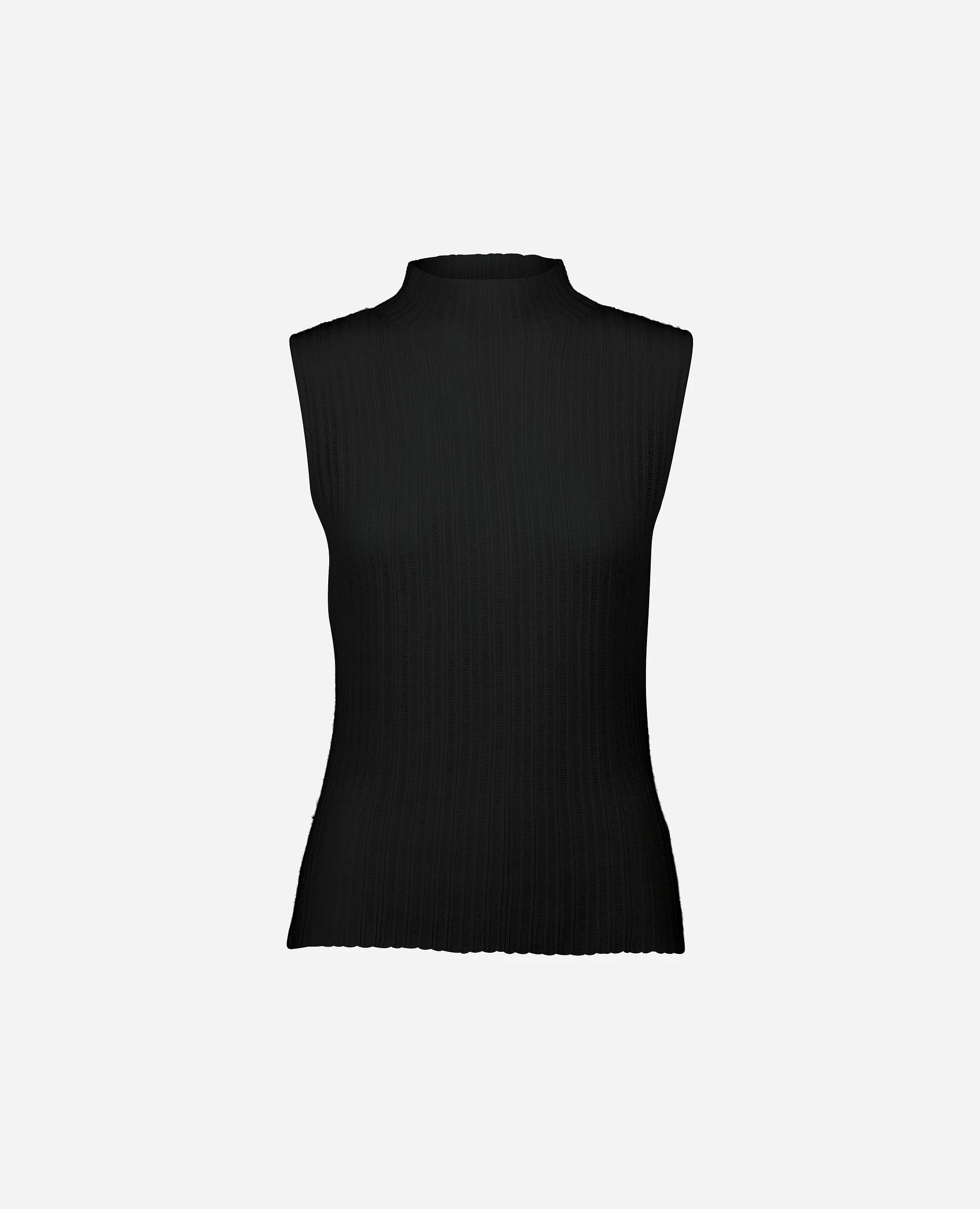 Cashmere Pullover in Schwarz - Enger Schnitt Gathered Sleeve Pullover