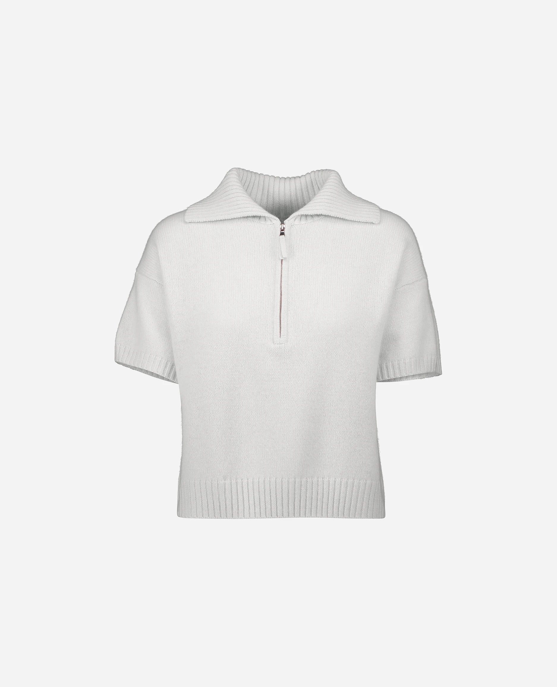 Cashmere Pullover in Weiß - Kastiger Schnitt Cold Shoulder Design