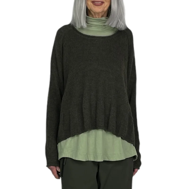 CROP PULLOVER SWEATER Boxy Neck Sweater