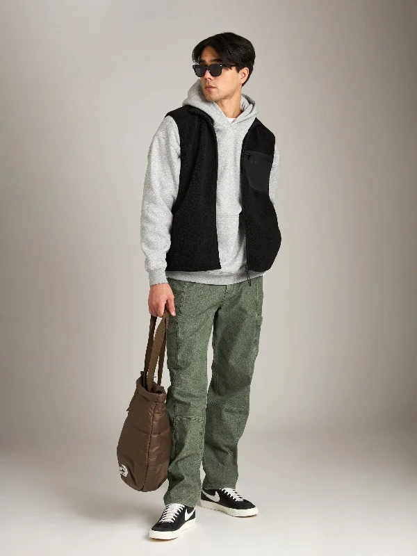 Reverse Weave Oversized Pullover Hoody Turtleneck Warm Pullover