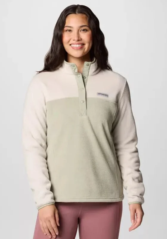 Columbia Benton Springs™ Half Snap Pullover, Green Cable Knit Chunky