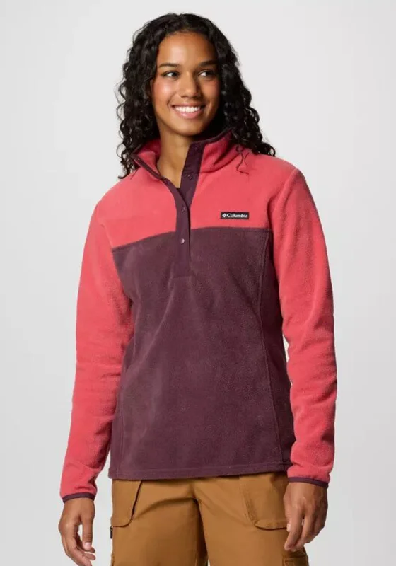 Columbia Benton Springs™ Half Snap Pullover, Burgundy High Neck Pullover