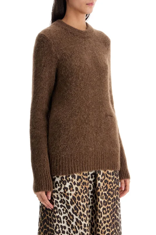 Ganni Alpaca Blend Pullover Hooded Pullover Sweater