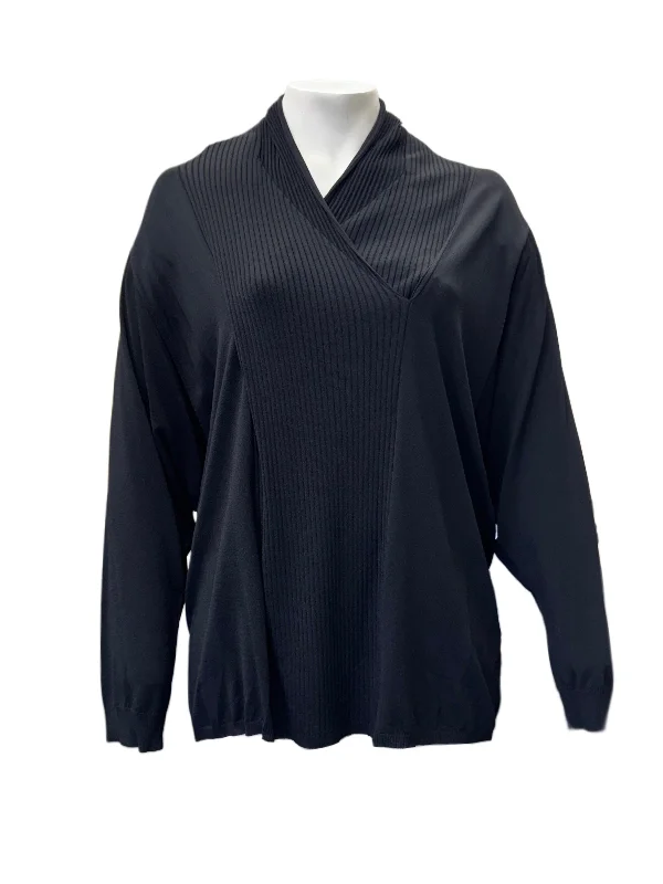 Marina Rinaldi Women's Black Adelchi Pullover Sweater NWT Chenille Soft Sweater