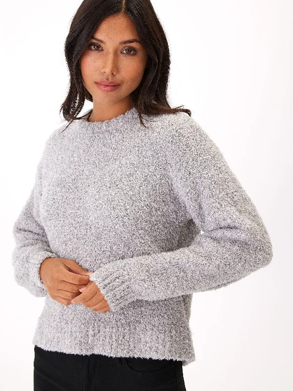 Naia Boucle Pullover Plunging Neck Pullover